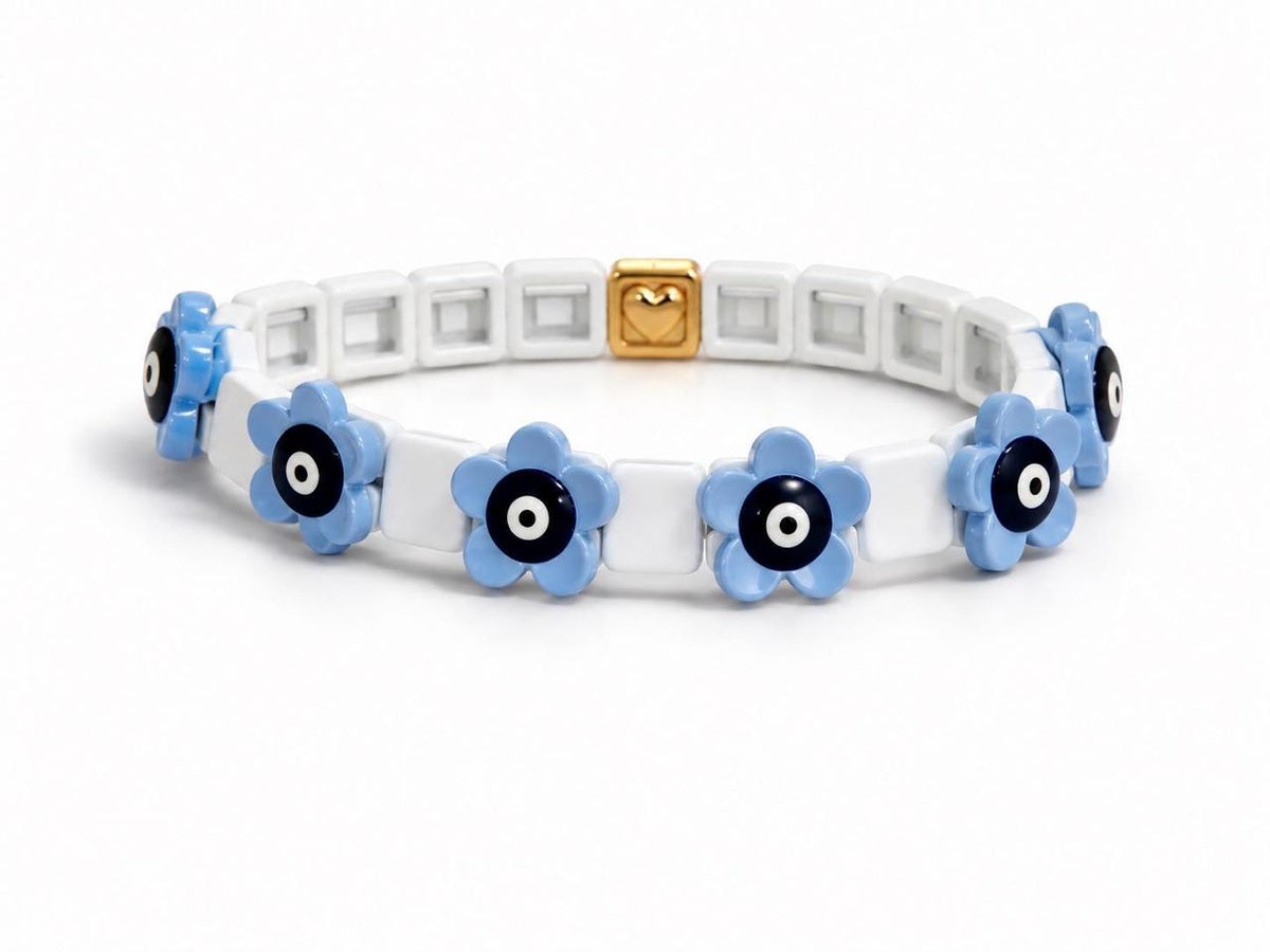 The Evil Eye Flower Bracelet