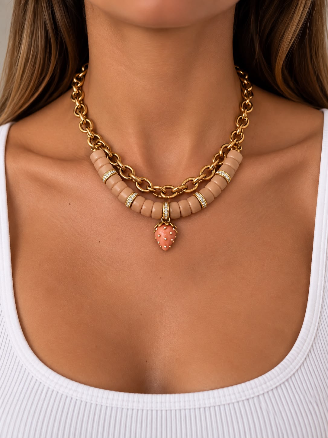 Strawberry Double Necklace